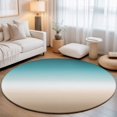 thumbnail image 3 of 3ft Area Rug,Teal to Khaki Gradient Art Washable Large Rugs Soft Non-Slip Floor Rug Turquoise Watercolor Style Non-Shedding Indoor Carpets for Living Room Bedroom Home Office Nursery, 3 of 9