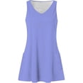 thumbnail image 5 of HNMKIU Casual Dresses for Women A-Line Tank Top With Pockets Summer Bohemian Beach V Neck Loose Tank Dress Sky Blue,XL, 5 of 6