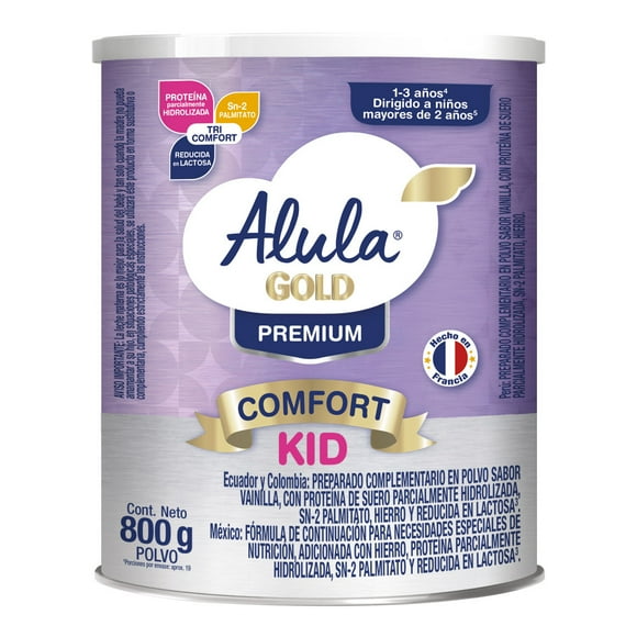 Fórmula de continuación Alula Gold Premium Comfort KID 800 gramos