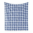 thumbnail image 1 of Forest Soft Flannel Fleece Throw Blanket, Blueberry Circles Woodland Fruits Herbs Yummy Summer Exotic Juicy, Cozy Plush for Indoor and Outdoor Use, 50" x 70", Violet Blue and White, by Ambesonne, 1 of 5