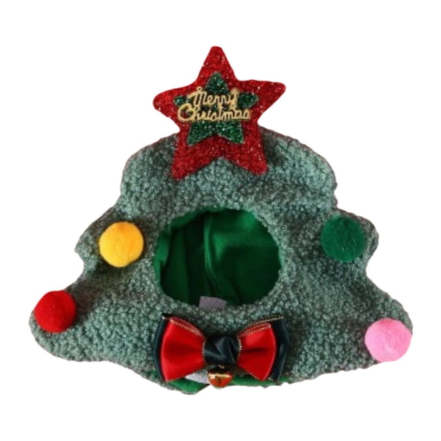 Gorro de Papá Noel para gatos, accesorio para la cabeza para mascotas, disfraz navideño para perros pequeños, gatos, gatitos y perritos árbol de Navidad