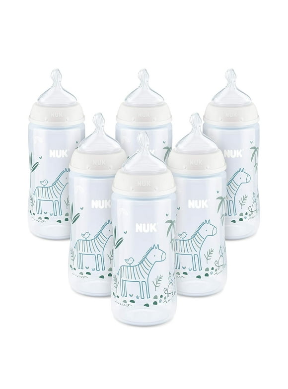 NUK Smooth Flow Anti-Colic Bottles, 10 oz, 6 Pack, Age 0+ Months