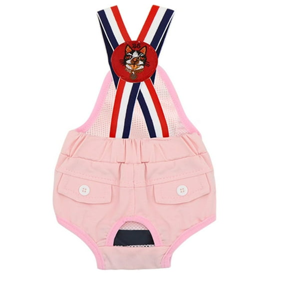 Summer Teddy Corgi For Puppy Pomeranian Dog Pants Panties Pet Clothes Physiological Pants PINK XL