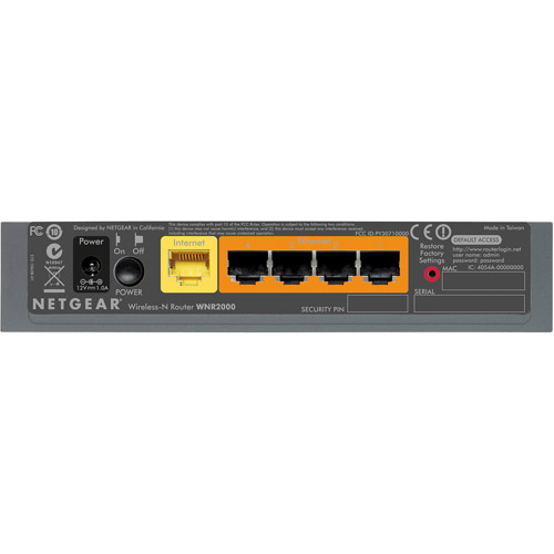 NETGEAR N300 Single Band WiFi Router, 4-Port Gigabit Ethernet (WNR2000) - image 4 of 10