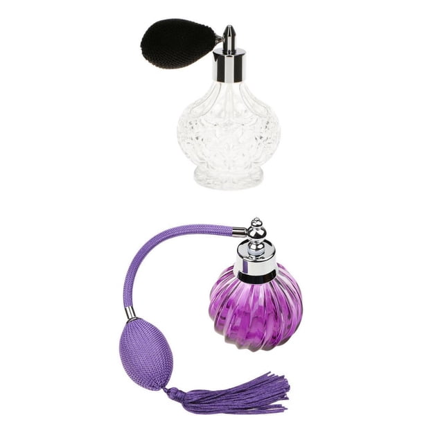 2 Piezas De Cristal Botella De Perfume Spray Recargable De 80 Ml / 100 Ml