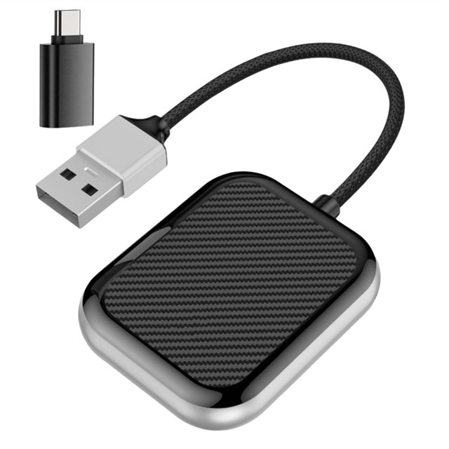 Adaptador Inalámbrico CarPlay 2 en 1 para Android AUTO AI Connectivity Box CarPlay WiFi y BT5.2 LINUX OS (con Conexión por Cable A Inalámbrica)