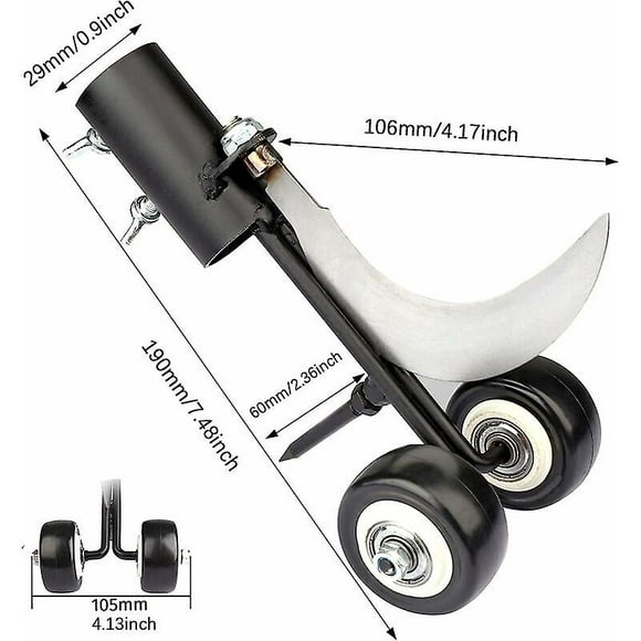 Manual Weeding Tool, Manual Weeder with Wheels Garden Weeding Tool for Cleaning Between Flagstones, Blocks, Patios and Lawns