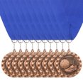 thumbnail image 1 of Uxcell Football Events Sneakers Embossing Award Medals with Ribbons, Winner Medals Prizes for Competitions Sports Party Red, 1 of 7