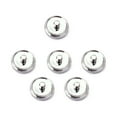 thumbnail image 2 of 6 Pieces Saxophone Buttons Trumpet Decorative Golden Silver Key Button Professional Smooth Surface Metal Stone Repairing Part Decoration Keys Silver, 2 of 8
