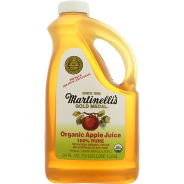 Pack of 6, Martinelli Organic 100% Pure Apple Juice, 64 fl oz
