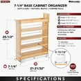 thumbnail image 2 of Rev-A-Shelf 7.25" Pullout Cabinet Storage Organizer Soft-Close 448-BCSC-6C, 2 of 12