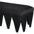 thumbnail image 5 of Meridian Furniture Altair Black Velour Fur Fabric Bench, 5 of 8