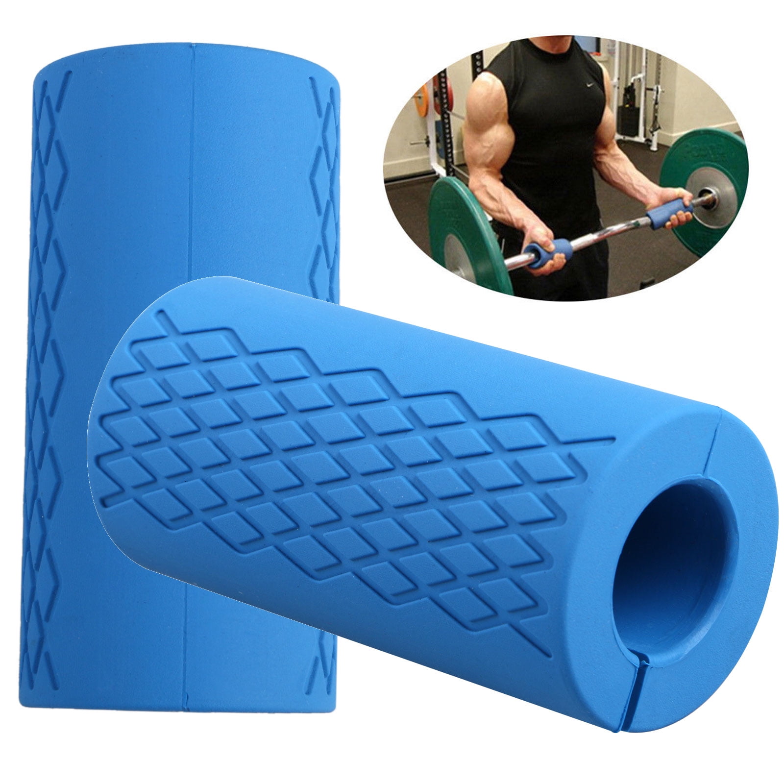 Barbell Dumbbell Grips-Made from Comfortable and Durable Non-Slip Silicone Rubber Easily Attachable to Any Bar Manufactured