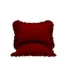 The Great American Store Premium Collections 2PC Ruffle Pillowshams (Euro 27 x 27, Burgundy) 1800 Series Microfiber Wrinkle & Stain Resistant