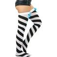 thumbnail image 4 of ToBeInStyle Women's Diagonal Striped w/ Bow Thigh High - As Shown - One Size, 4 of 7