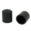 60pcs 12mm Dia Black PVC Rubber Round Cabinet Leg Insert Cover Protector