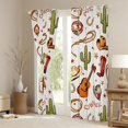 thumbnail image 3 of Homewish Cartoon Western Cactus Black Out Curtains for Teen, Folk Country Music Curtains Pack of 2 (42x63 Each), Cowgirl Boot Bedroom Curtains, Window Curtains Decor, 3 of 6