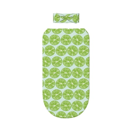 

Lafuoo Green Lemon Slices Pattern 0-6 Months Newborn Swaddle Bag Headband Set for Girls Clothes Baby Care Products