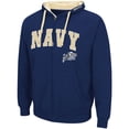 thumbnail image 2 of Men's Colosseum Navy Navy Midshipmen Big & Tall Full-Zip Hoodie, 2 of 3