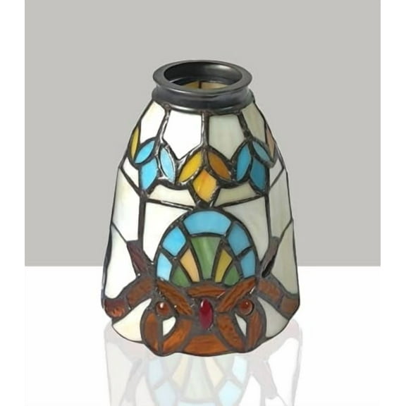 Tiffany Style Lamp Shade Only, Chandelier and Wall Lamp Replacement Shade, NAD06001, Baroque Style, Stained Glass Chimney, Dual Use, Multi-colored by$$Tools & Hardware Other