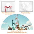 thumbnail image 4 of Sikiie Iconic Global Landmarks 30-48 inches {designName} Print Christmas Tree Skirt Snowman Xmas Tree Skirt with Edge Christmas Decorations for Holiday Party-30", 4 of 7