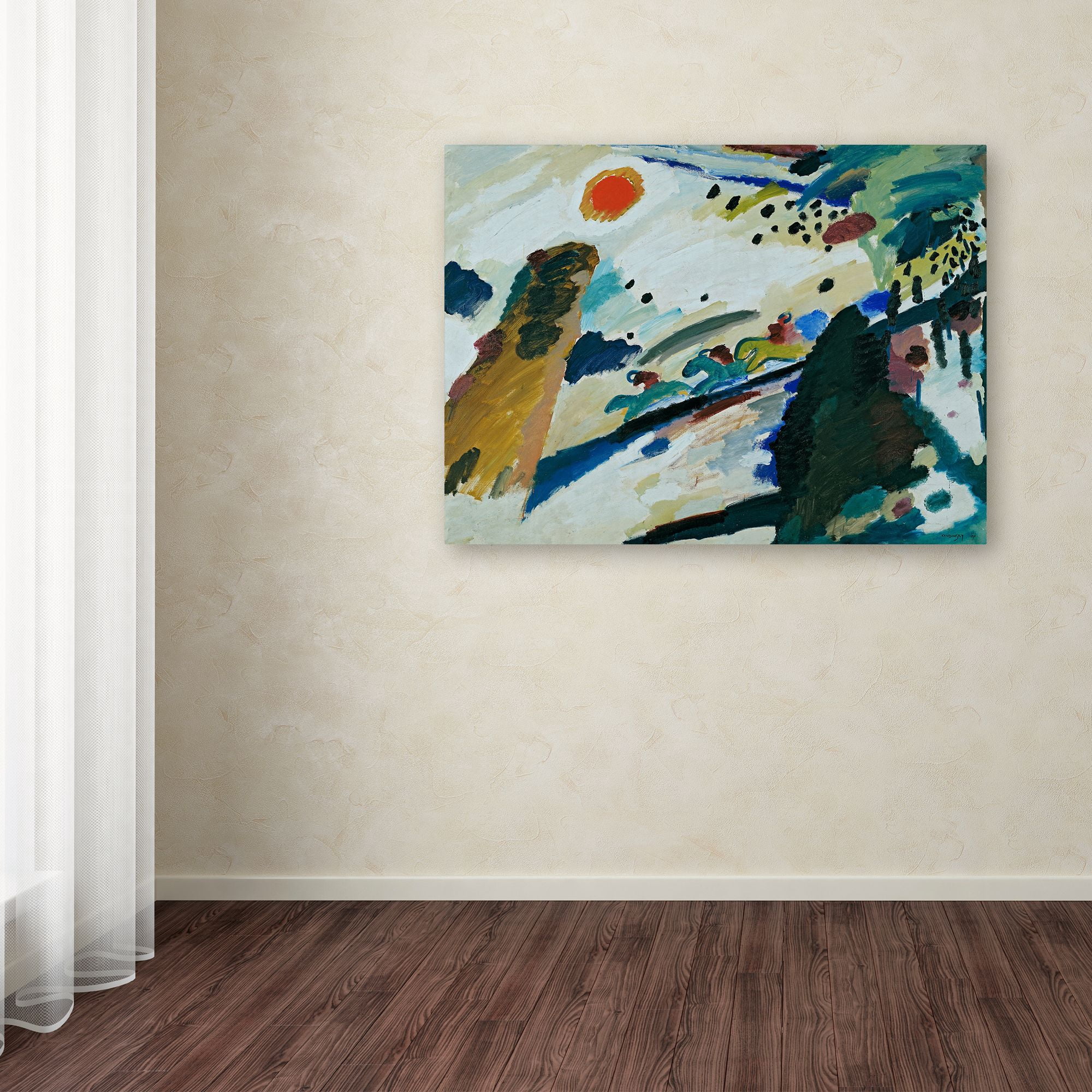 Kandinsky 'Romantic Landscape' Canvas Art