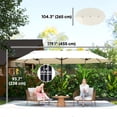 thumbnail image 3 of Outsunny Parasol de Patio Double Face de 15 Pi avec Double Auvent, Grand Parasol d'Extérieur avec Manivelle pour Piscine, Terrasse, Marché, Beige, 3 of 10