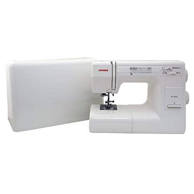 Janome HD3000 Heavy Duty Sewing Machine w/Hard Case + Ultra Glide Foot +  Blind Hem Foot + Overedge Foot + Rolled Hem Foot + Zipper Foot + Buttonhole  Foot + Leather and Universal Needles + More! 