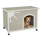 MidWest Homes for Pets Eillo Folding Outdoor Wood Dog House, No Tools Required for Assembly