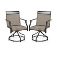 thumbnail image 2 of Costway Patio Swivel Dining Chairs Set of 2 with Quick-Drying Fabric and Metal Frame, 2 of 9