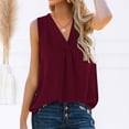 thumbnail image 1 of Tank Top Women Sleeveless V Neck Fitting Basic Tank Tops Summer Outfits Women's Tops, 1 of 4