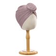 thumbnail image 5 of VJGBEGW Women Shimmer Ribbed Pre-Tied African Turban Head Wrap Knotted Crochet Top Stretch Hair Turban Cap Soft Head Scarf Purple One Size, 5 of 6