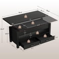 thumbnail image 3 of CazToi 40" Coffee Table Lift Top Multi-Function Convertible to Dining Table with Drawers & Hidden Storage, 3 of 8