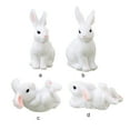 thumbnail image 2 of Thinsont Rabbit Adornment Miniature Creative Useful Bunny Statue Lifelike Small Bunny Figurine for Household Tabletop Balcony Yards Lawn Type 1, 2 of 7
