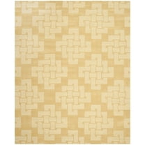 SAFAVIEH Martha Stewart Knot Geometric Wool Area Rug, Rattan, 8' x 10'