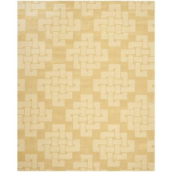 SAFAVIEH Martha Stewart Knot Geometric Wool Area Rug, Rattan, 8' x 10'