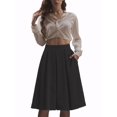 thumbnail image 4 of Falda Midi Plisada de Cintura Alta A Linea para Mujeres INSPIRE CHIC M Negra, 4 of 7