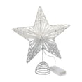 thumbnail image 1 of Christmas Ornaments Gradient Color Tree Top Star With Lights Christmas Tree Decoration Props Scene Layout Wrought Iron Five-pointed Star Christmas Lights Outdoor, 1 of 2