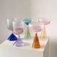 thumbnail image 4 of Copas de vino sopladas a mano – Copa de cóctel irregular con diseño degradado, vaso reutilizable para vino tinto, champán y zumos., 4 of 5