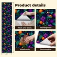 thumbnail image 4 of Peel and Stick Wallpaper Contact Paper Frosted Wood Winter Trees Silver Tropical Leaves Purple Passion Self Adhesive and Removable 24in x 118in, 4 of 8