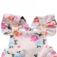 thumbnail image 4 of Baby Girls Flying Sleeve Flower Open Back Romper+Bow Headband, 4 of 6