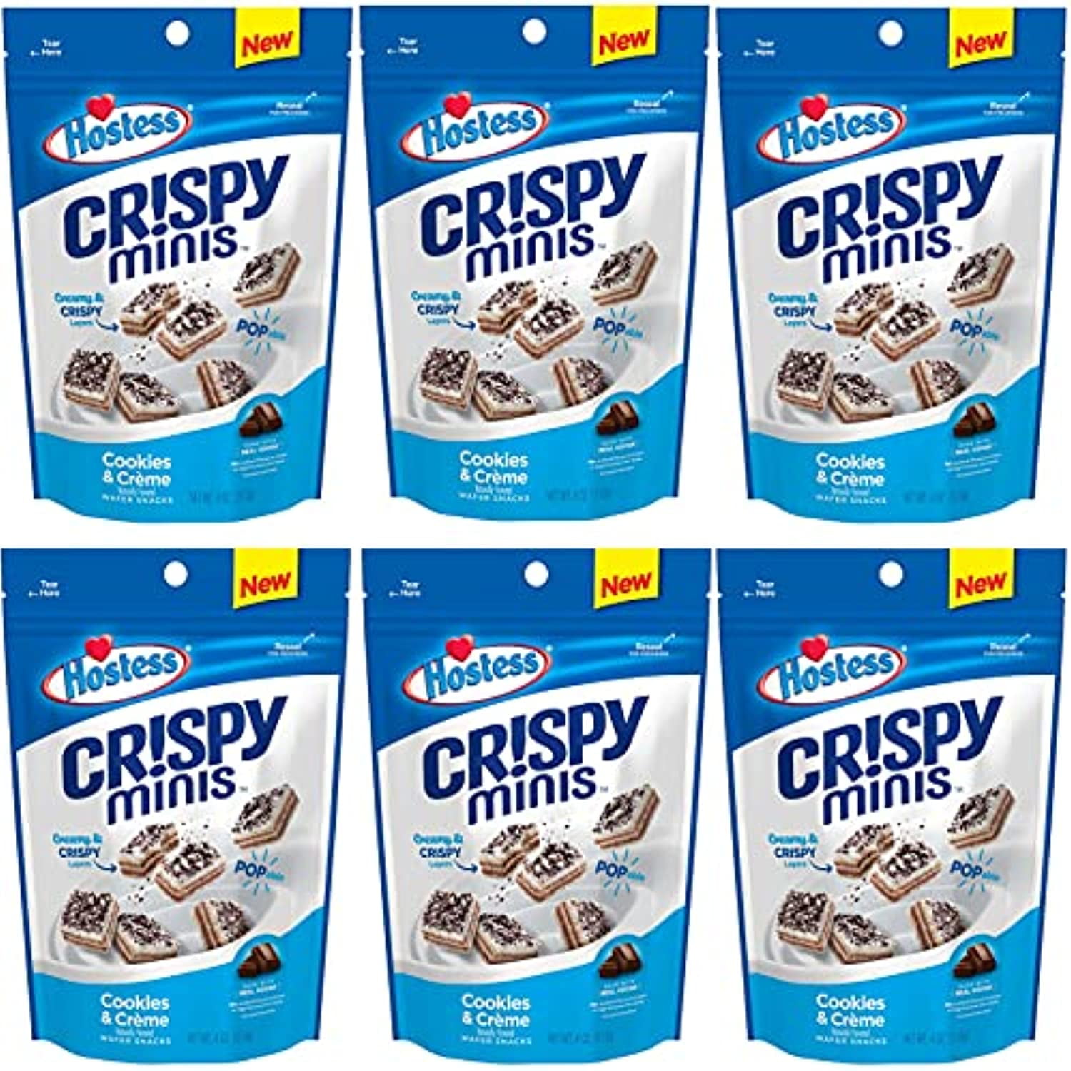 Hostess Hostess Crispy Minis Cookies & Cream 4 Ounce Case Of 6