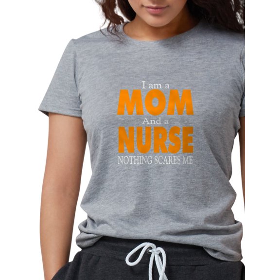 CafePress - I Am A Mom And A Nurse Nothing Scares Me T Shirt W - Womens Tri-blend T-Shirt