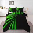 thumbnail image 2 of Erosebridal Gradient Bedding Twin Comforter Set, Green Abstract Ombre Down Comforter, Geometric Striped Decor, Reversible 2pcs, 2 of 7