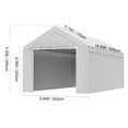 thumbnail image 5 of VEVOR Carport Replacement Canopy Cover Top + Side Wall 10 x 20 ft, Garage Tent Shelter Tarp Heavy-Duty Waterproof & UV Protected, Easy Installation with Ball Bungees,Gray (Frame Not Included), 5 of 9