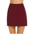 thumbnail image 4 of RYRJJ Tennis Skirts for Women Golf Athletic Activewear Skorts Mini Summer Workout Running Shorts with Pockets(Wine,L), 4 of 6