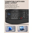 thumbnail image 4 of Combo inalámbrico de teclado y mouse RECCAZR ergonómico 2.4G, 4 of 9