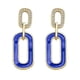 thumbnail image 4 of Pendientes de aro geométricos Yuxing en forma de O con esmalte neón rosa modelo 4825, 4 of 4