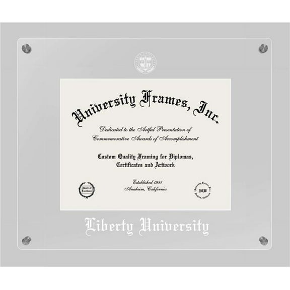 Campus Images VA989LCC1185 Liberty University Lucent Clear-Over-Clear Diploma Frame