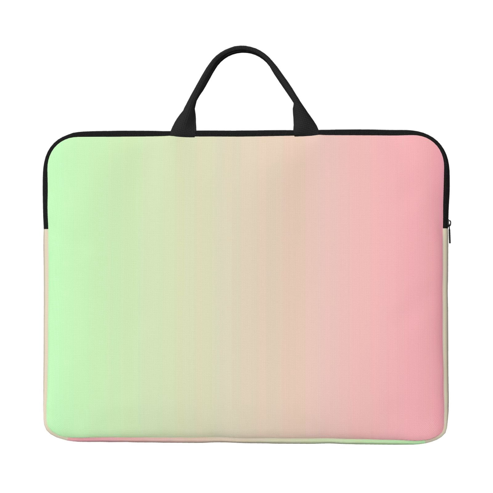 Laptop Sleeve Bag For Women Men 14inch Waterproof Durable Protective Computer Carrying Cover Handle Laptop Case Bag Green Gradient